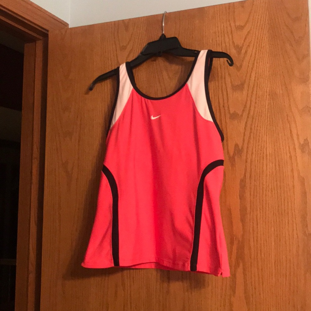Nike tennis or fitness top- pink, black
